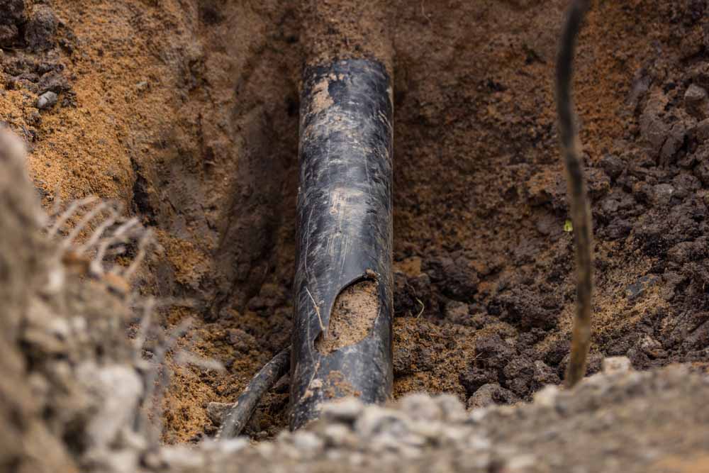 damaged pipe line