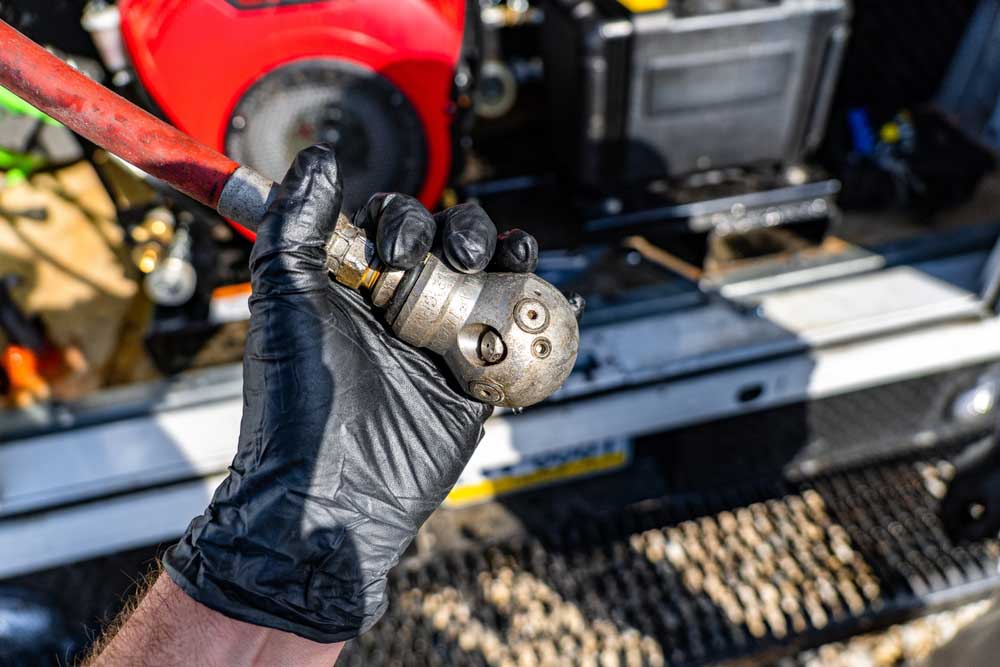 hydro jetting equipment being used