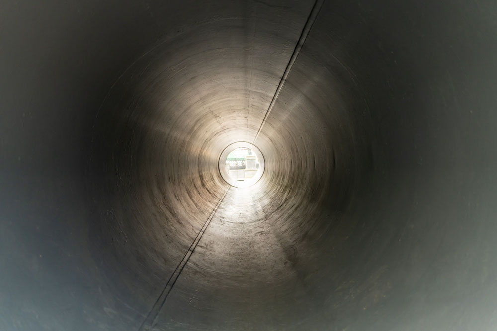 lined pipe interior